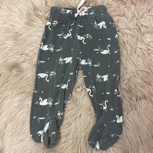 Swan Baby Pants with Feet